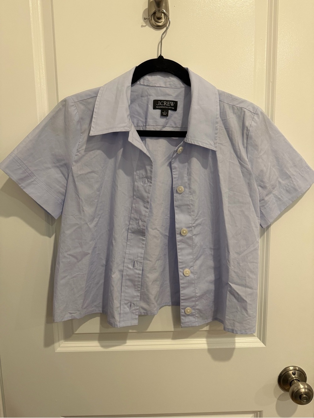 J. Crew Light Blue Short Sleeve Button-Down Shirt